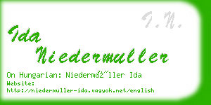 ida niedermuller business card